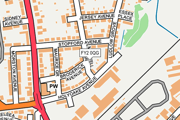FY2 0QG map - OS OpenMap – Local (Ordnance Survey)