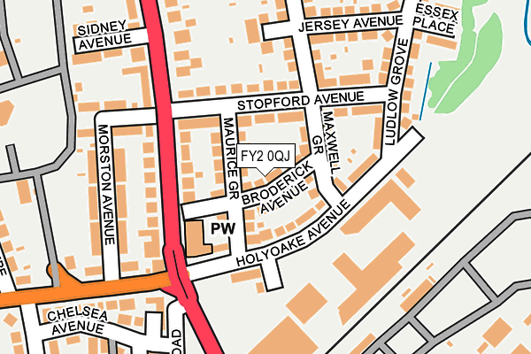 FY2 0QJ map - OS OpenMap – Local (Ordnance Survey)