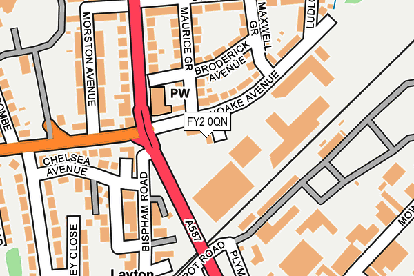 FY2 0QN map - OS OpenMap – Local (Ordnance Survey)