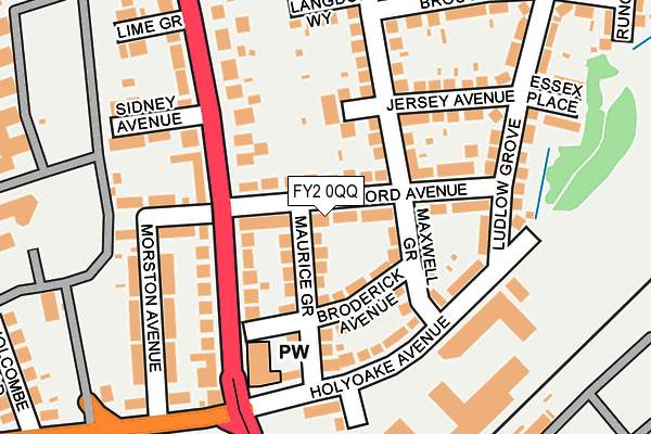 FY2 0QQ map - OS OpenMap – Local (Ordnance Survey)