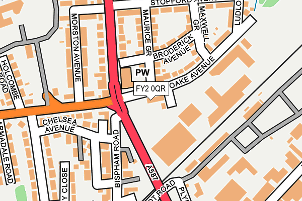 FY2 0QR map - OS OpenMap – Local (Ordnance Survey)