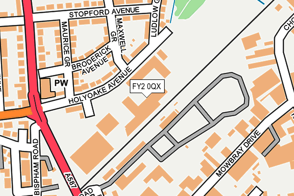 FY2 0QX map - OS OpenMap – Local (Ordnance Survey)