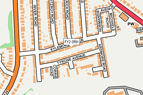 FY2 0RH map - OS OpenMap – Local (Ordnance Survey)