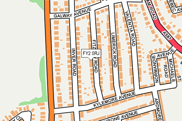 FY2 0RJ map - OS OpenMap – Local (Ordnance Survey)