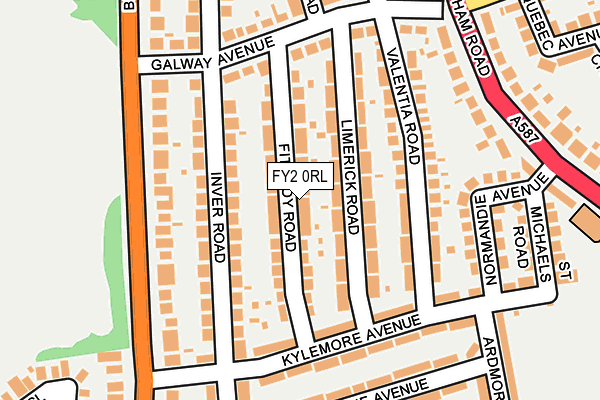 FY2 0RL map - OS OpenMap – Local (Ordnance Survey)