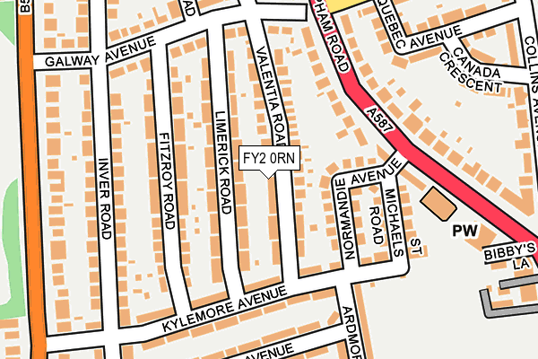 FY2 0RN map - OS OpenMap – Local (Ordnance Survey)
