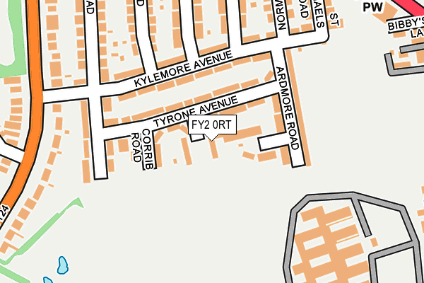 FY2 0RT map - OS OpenMap – Local (Ordnance Survey)