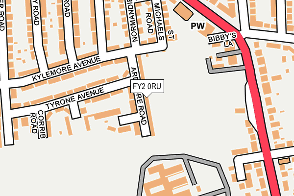 FY2 0RU map - OS OpenMap – Local (Ordnance Survey)