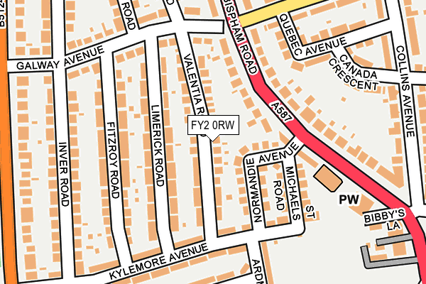FY2 0RW map - OS OpenMap – Local (Ordnance Survey)