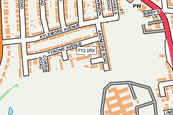 FY2 0RX map - OS OpenMap – Local (Ordnance Survey)