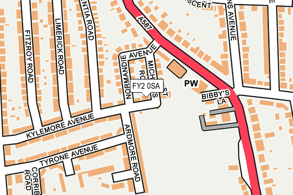 FY2 0SA map - OS OpenMap – Local (Ordnance Survey)