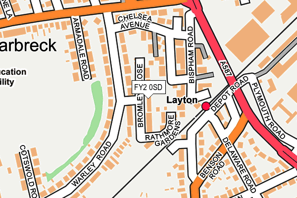 FY2 0SD map - OS OpenMap – Local (Ordnance Survey)