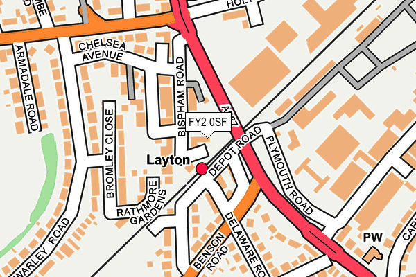 FY2 0SF map - OS OpenMap – Local (Ordnance Survey)