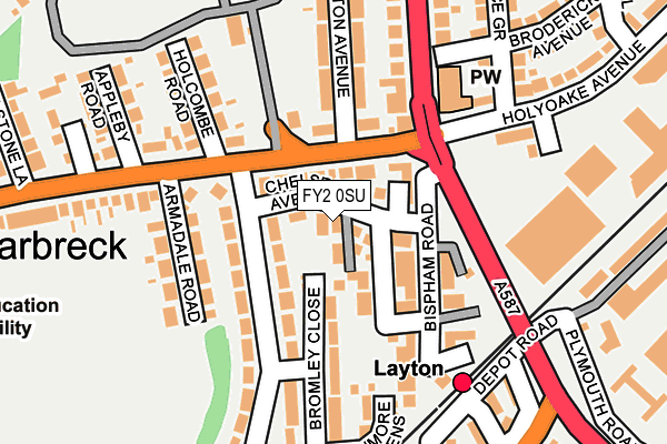 FY2 0SU map - OS OpenMap – Local (Ordnance Survey)