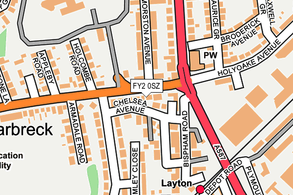 FY2 0SZ map - OS OpenMap – Local (Ordnance Survey)