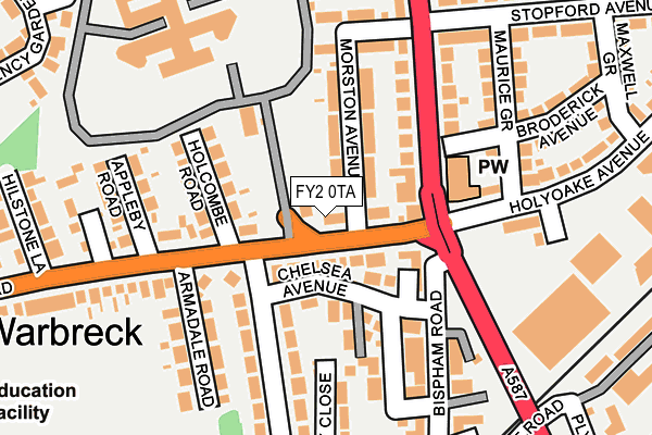 FY2 0TA map - OS OpenMap – Local (Ordnance Survey)