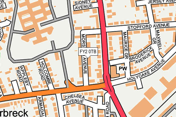 FY2 0TB map - OS OpenMap – Local (Ordnance Survey)