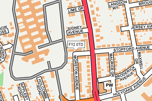 FY2 0TD map - OS OpenMap – Local (Ordnance Survey)