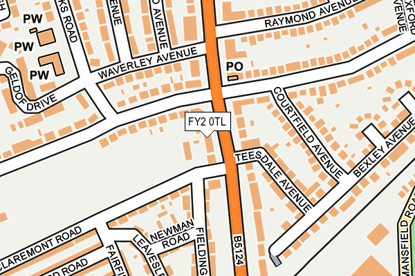FY2 0TL map - OS OpenMap – Local (Ordnance Survey)