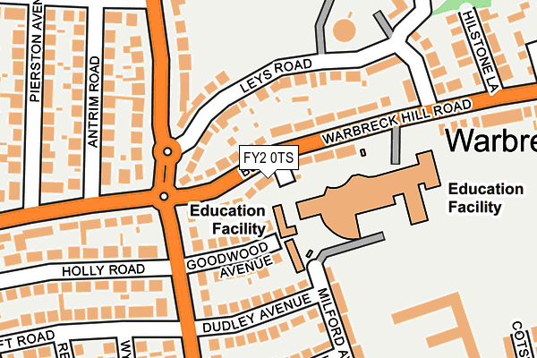 FY2 0TS map - OS OpenMap – Local (Ordnance Survey)