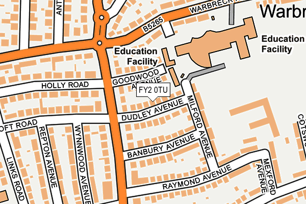 FY2 0TU map - OS OpenMap – Local (Ordnance Survey)