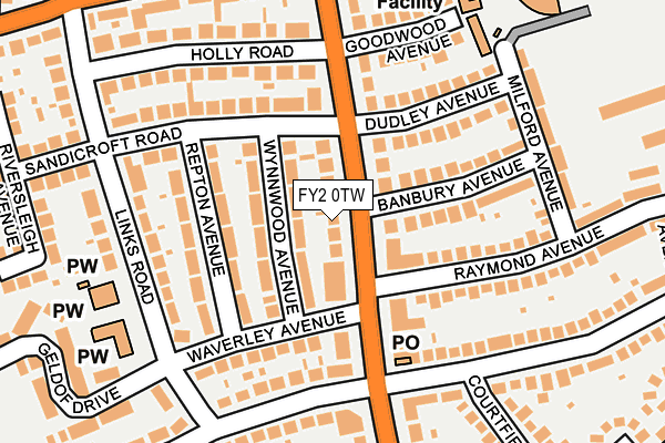 FY2 0TW map - OS OpenMap – Local (Ordnance Survey)