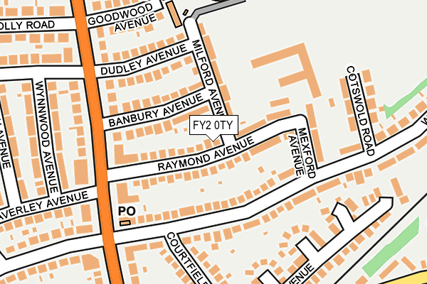 FY2 0TY map - OS OpenMap – Local (Ordnance Survey)