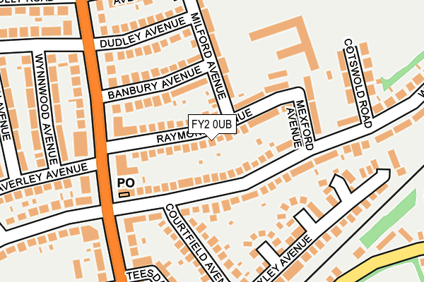FY2 0UB map - OS OpenMap – Local (Ordnance Survey)