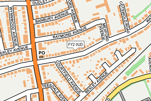 FY2 0UD map - OS OpenMap – Local (Ordnance Survey)