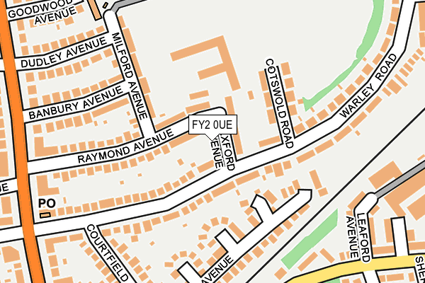 FY2 0UE map - OS OpenMap – Local (Ordnance Survey)