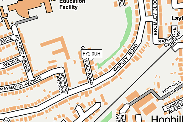 FY2 0UH map - OS OpenMap – Local (Ordnance Survey)