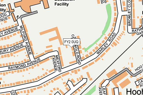 FY2 0UQ map - OS OpenMap – Local (Ordnance Survey)
