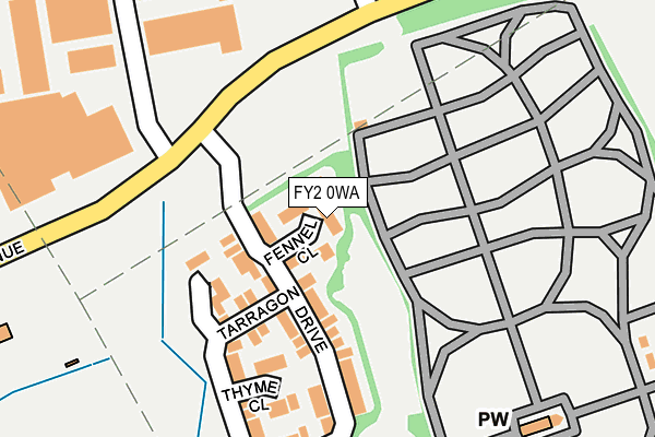 FY2 0WA map - OS OpenMap – Local (Ordnance Survey)