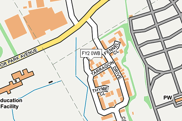 FY2 0WB map - OS OpenMap – Local (Ordnance Survey)