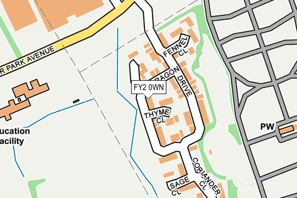 FY2 0WN map - OS OpenMap – Local (Ordnance Survey)