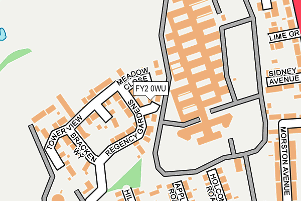 FY2 0WU map - OS OpenMap – Local (Ordnance Survey)