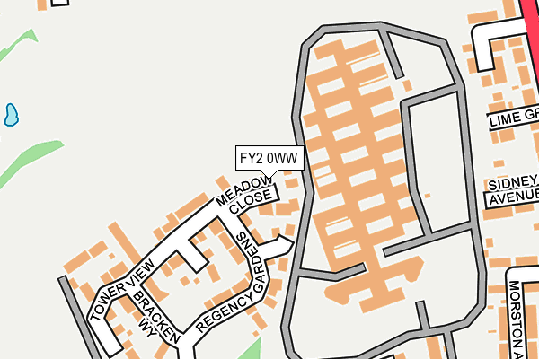 FY2 0WW map - OS OpenMap – Local (Ordnance Survey)