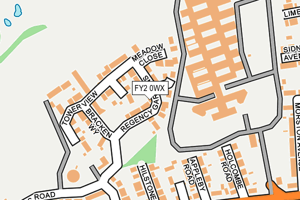 FY2 0WX map - OS OpenMap – Local (Ordnance Survey)