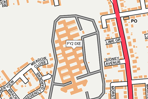 FY2 0XE map - OS OpenMap – Local (Ordnance Survey)
