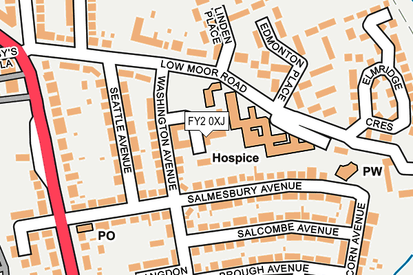 FY2 0XJ map - OS OpenMap – Local (Ordnance Survey)