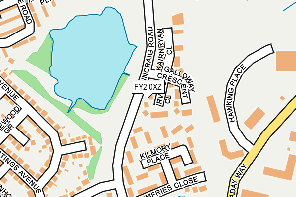 FY2 0XZ map - OS OpenMap – Local (Ordnance Survey)