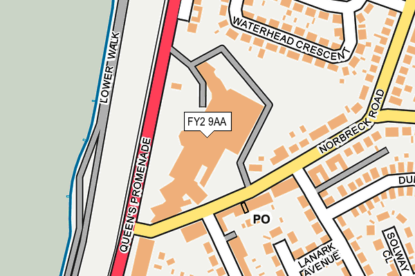 FY2 9AA map - OS OpenMap – Local (Ordnance Survey)