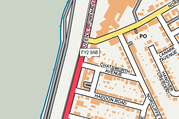 FY2 9AB map - OS OpenMap – Local (Ordnance Survey)