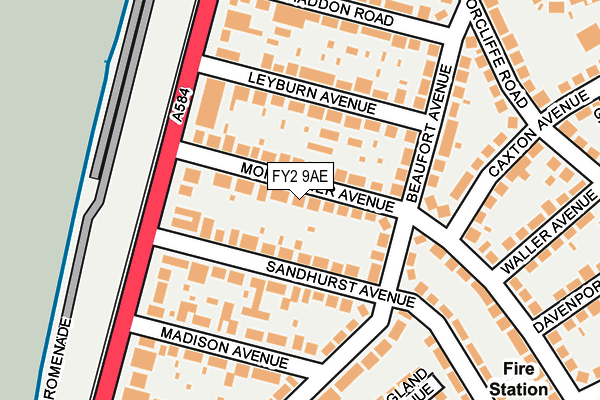 FY2 9AE map - OS OpenMap – Local (Ordnance Survey)