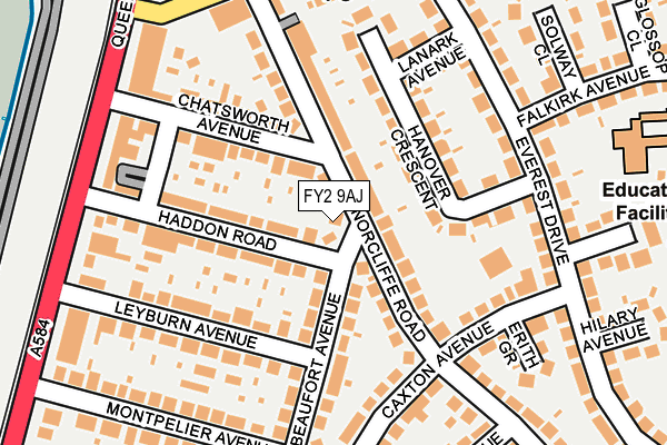 FY2 9AJ map - OS OpenMap – Local (Ordnance Survey)