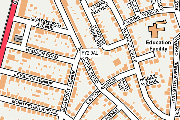 FY2 9AL map - OS OpenMap – Local (Ordnance Survey)