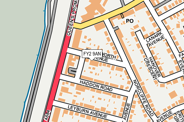 FY2 9AN map - OS OpenMap – Local (Ordnance Survey)