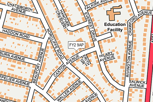FY2 9AP map - OS OpenMap – Local (Ordnance Survey)