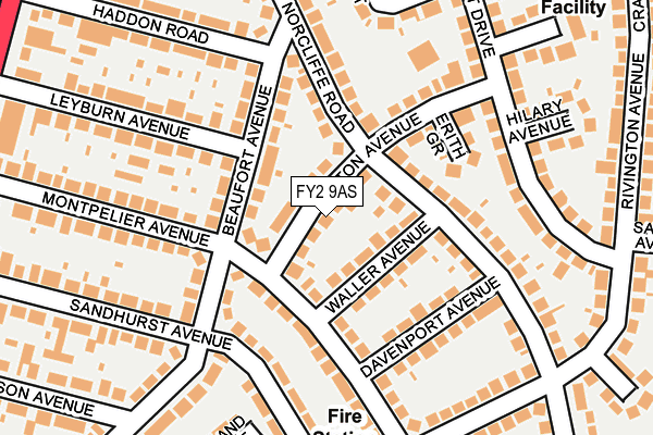 FY2 9AS map - OS OpenMap – Local (Ordnance Survey)
