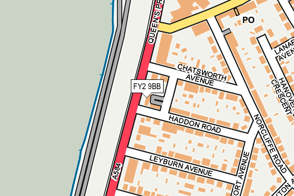 FY2 9BB map - OS OpenMap – Local (Ordnance Survey)